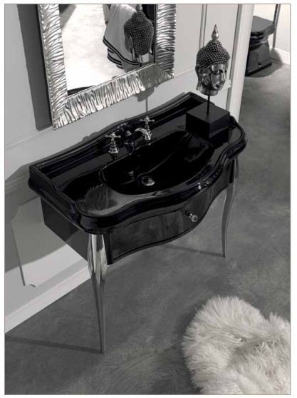 Kerasan Retro umywalka 100 cm czarna nero lucido 105004