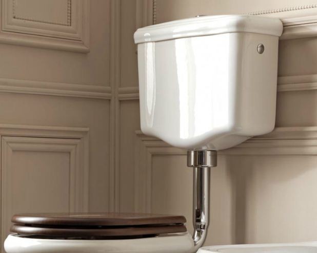 Kerasan Retro dolnopłuk spłuczka do muszli stojącej czarny nero 108204