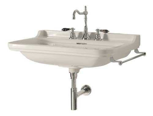 Kerasan Waldorf umywalka 60x55 cm retro biały chrom 4140K1