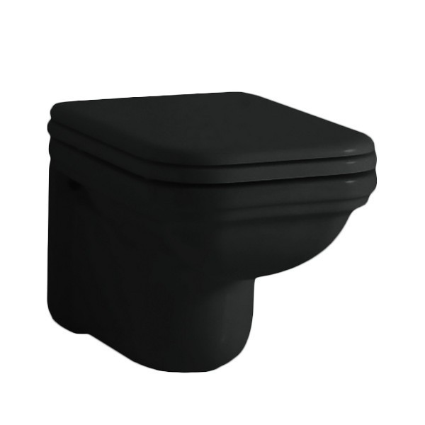 Kerasan Waldorf deska wolnoopadająca czarny nero zawias brąz 418604