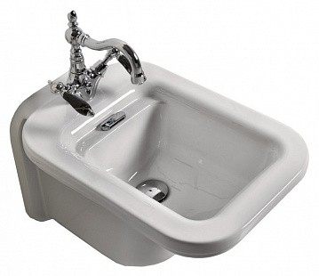 Kerasan Waldorf bidet wiszący retro biały chrom 4125K1