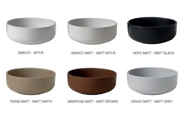 Kerasan Ciotola C2 umywalka stawiana na blat 46x46 cm nero czarny matowy 430231