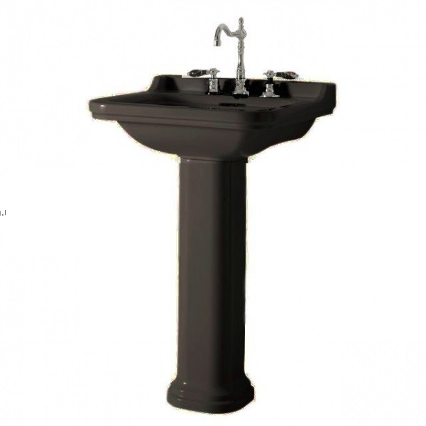 Kerasan Waldorf postument noga pod umywalkę nero czarny 417004