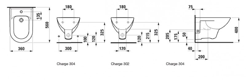 Laufen PRO B bidet wiszący biały H8309510003041