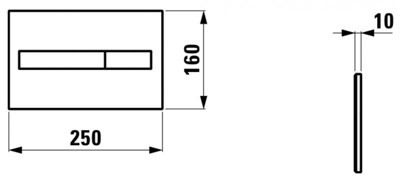 Laufen LIS przycisk spłukujący do wc chrom matowy H8956610070001