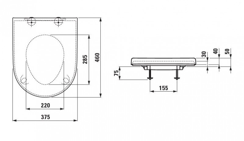 Laufen Pro Liberty deska WC dla osób niepełnosprawnych H8989503000001