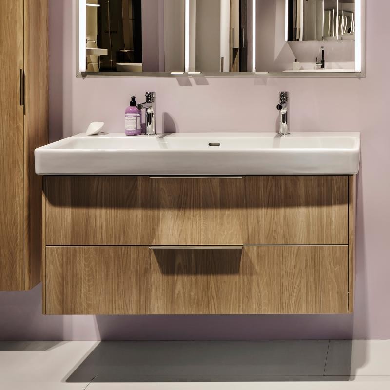 Laufen Base szafka pod umywalkę 120 cm podwieszana jasny wiąz H4024921102621