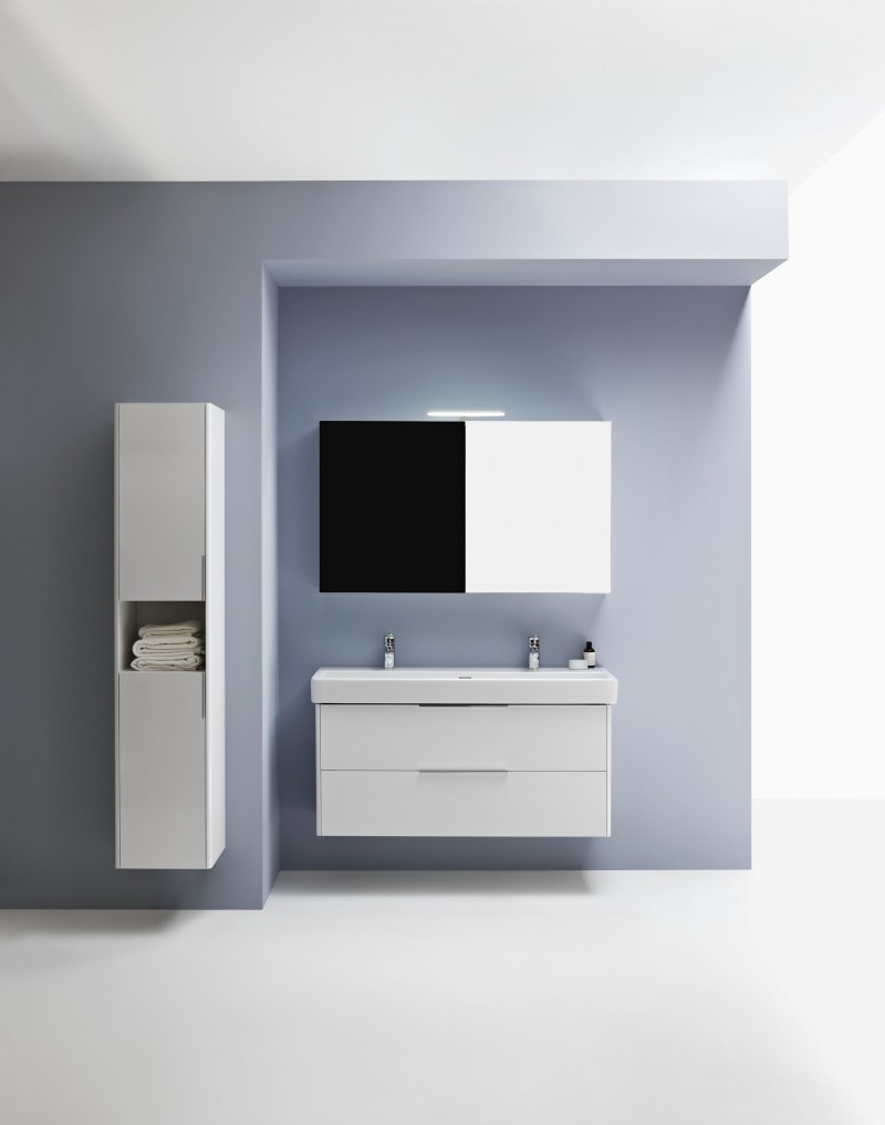 Laufen Base szafka pod umywalkę 120 cm podwieszana biały połysk H4024921102611