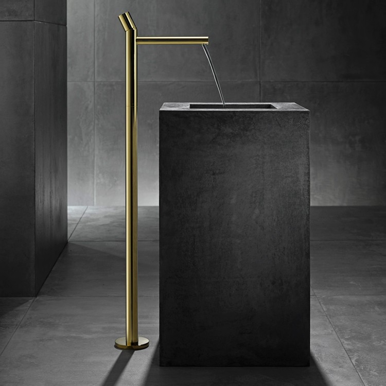 Axor Uno bateria umywalkowa podłogowa uchwyt zero nikiel szczotkowany 45037820