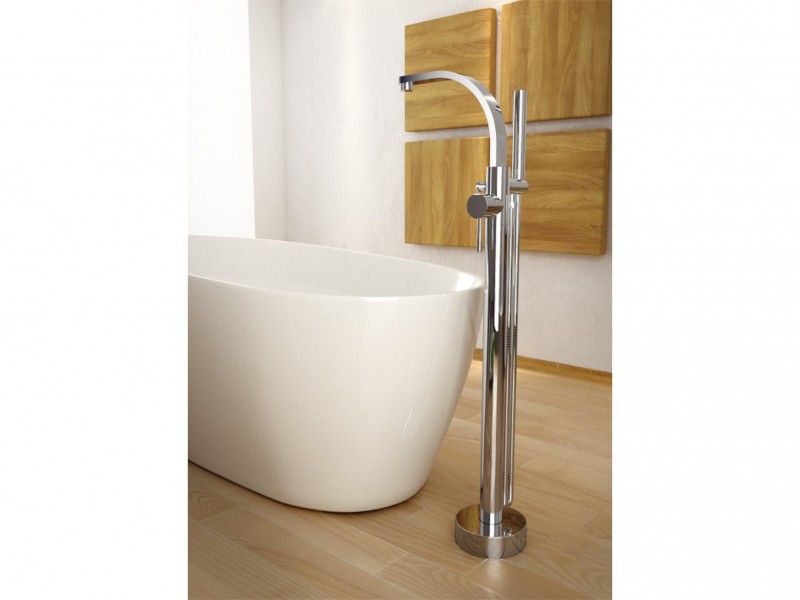 BESCO Decco I bateria wannowa wolnostojąca podłogowa chrom BW-DI-CH