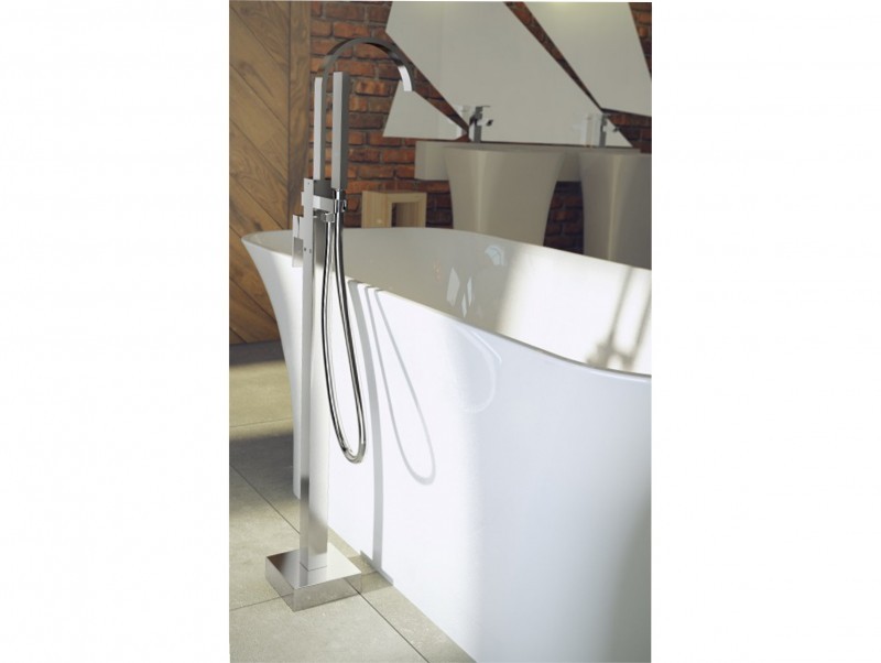 BESCO Modern II bateria wannowa wolnostojąca podłogowa czarny matowy