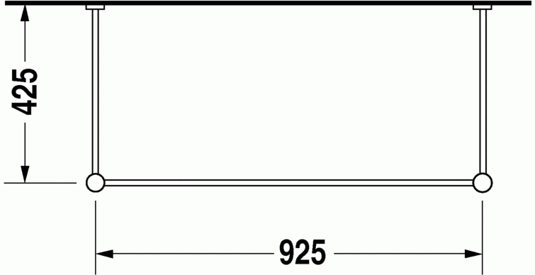 Duravit Vero Air konsola metalowa stelaż metalowy pod umywalkę 100 cm chrom 0030671000