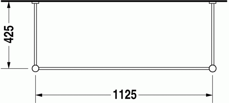 Duravit Vero Air konsola metalowa stelaż metalowy pod umywalkę 120 cm chrom  0030741000