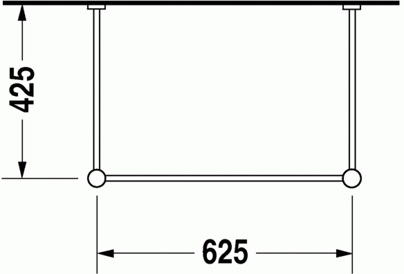 Duravit Vero Air konsola metalowa stelaż metalowy pod umywalkę 70 cm chrom 0030751000