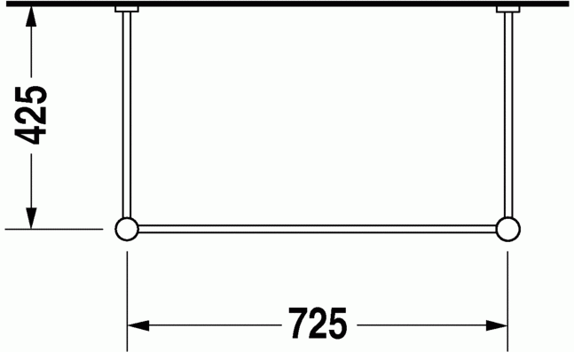 Duravit Vero Air konsola metalowa stelaż metalowy pod umywalkę 80 cm chrom  0030661000