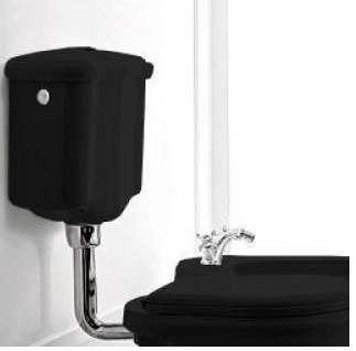 Kerasan Retro dolnopłuk spłuczka do muszli stojącej czarny nero 108204