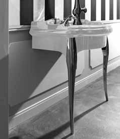 Kerasan Retro konsola na chromowanych nogach biała pod umywalkę 73 cm chrom połysk 7362K5