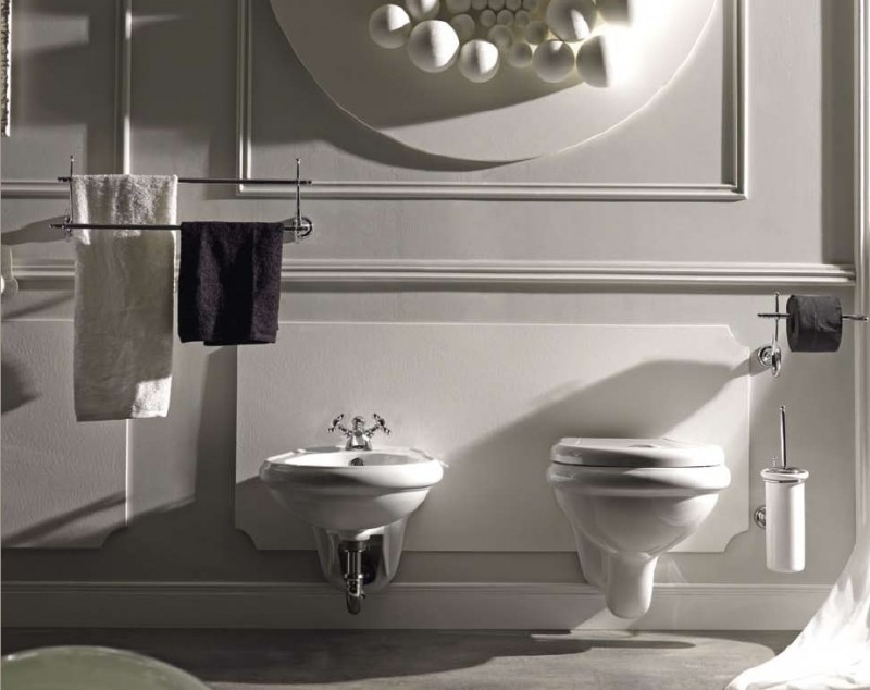 Kerasan Retro muszla wisząca czarna nero 101504