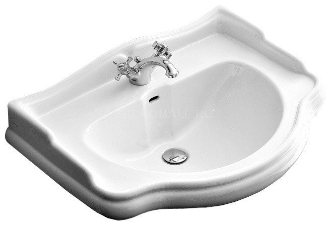 Kerasan Retro umywalka 69x52 czarny nero 104604