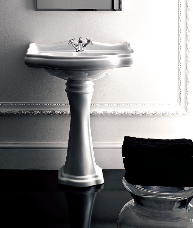 Kerasan Retro umywalka 73x54 czarny nero 104704