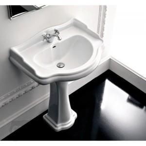 Kerasan Retro umywalka 73x54 czarny nero 104704