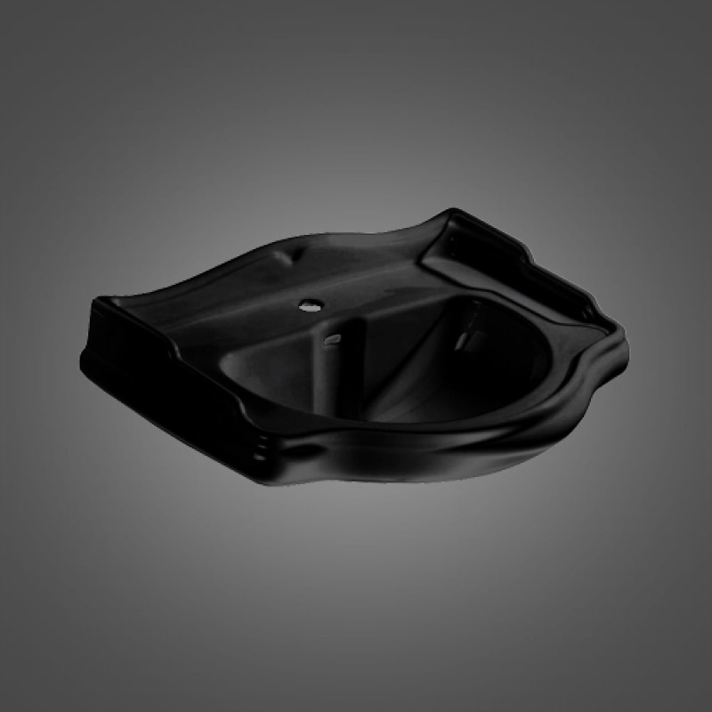 Kerasan Retro umywalka 73x54 czarny nero 104704