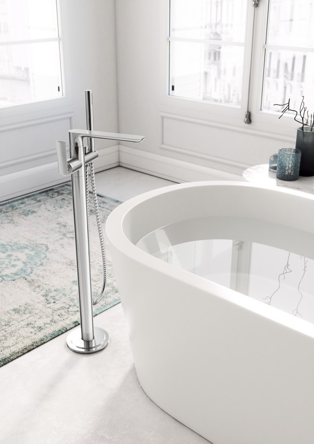 Kohlman Gray Experience bateria wannowa podłogowa wolnostojąca grafit szczotkowany QF1165EG