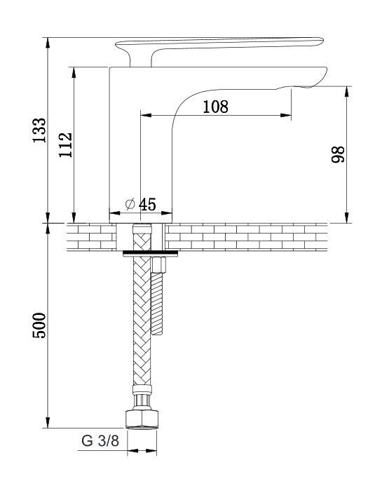 Kohlman Gray Experience bateria umywalkowa grafit szczotkowany QB100EG