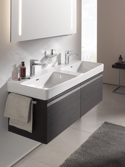 Laufen Pro-S umywalka podwójna dwukomorowa 120cm bez otworów biały H8149660001091