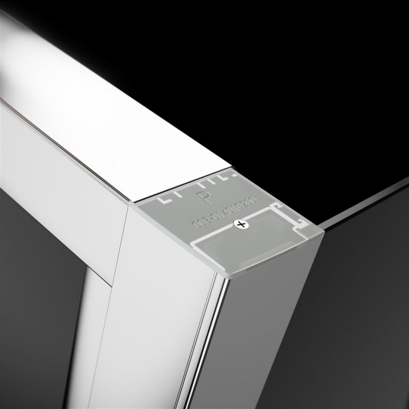 Radaway Evo DW+S kabina 75x75 drzwi przesuwne 75 i ścianka 75 chrom przeźroczyste Easy Clean 335075-01-01 + 336075-01-01