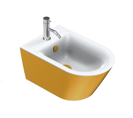 Catalano Zero 55 bidet wiszący gold/white złoty/biały 1BS55NRBO