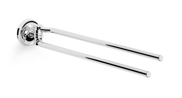 Stella Monaco retro wieszak dwuramienny ruchomy na ręczniki chrom 09150