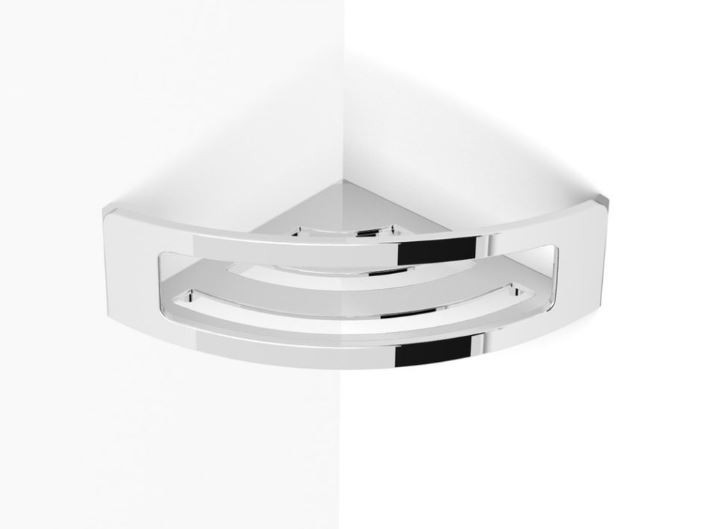 Stella koszyk narożny z krytym pocowaniem chrom 16032