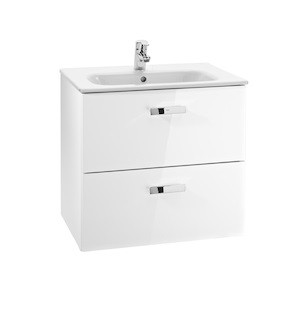 Roca Victoria Basic Unik 60 zestaw szafka z 2 szufladami + umywalka 60cm biały połysk A855884806