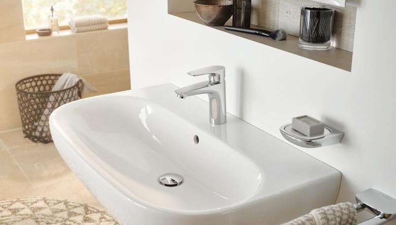 Kludi Pure&Solid bateria umywalkowa 75 z korkiem automatycznym chrom 343820575