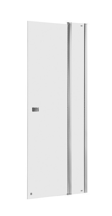 Roca Capital drzwi do wnęki z polem stałym wahadłowe 80 cm chrom przeźroczyste MaxiClean AM4608012M