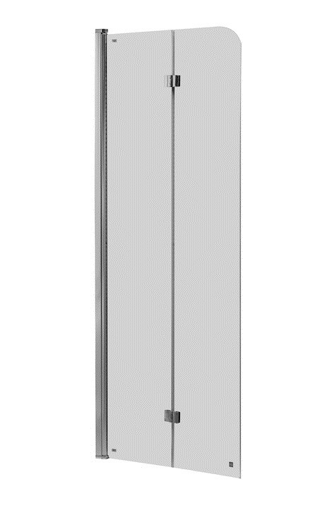 Roca Capital parawan wannowy 2-częściowy składany 115x140 chrom przeźroczyste MaxiClean AM4111512M