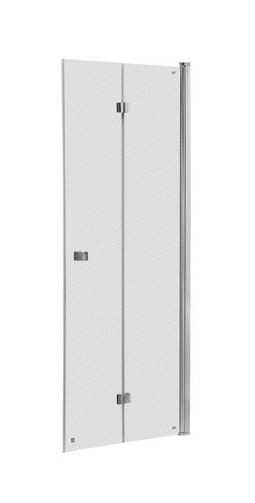Roca Capital drzwi do wnęki składane 100 cm chrom przeźroczyste MaxiClean AM4510012M