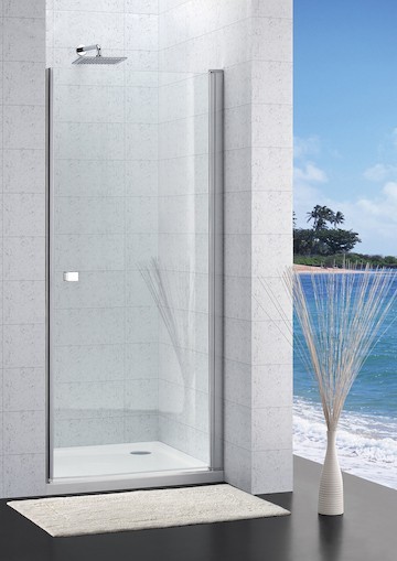 Roca Capital drzwi do wnęki wahadłowe 90 cm chrom przeźroczyste MaxiClean AM4709012M