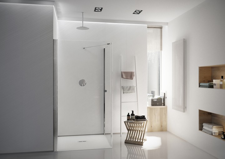 Roca Capital ścianka boczna 100 cm chrom przeźroczyste MaxiClean AM4410012M