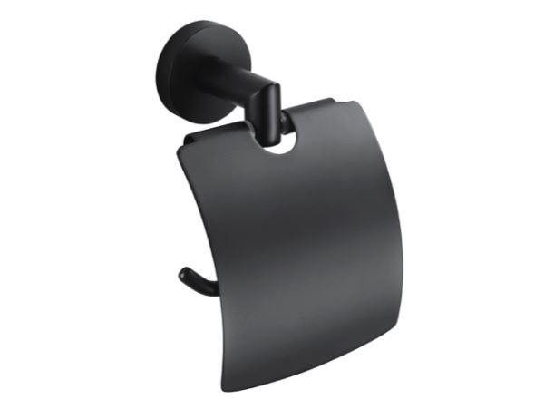 Stella Classic Black uchwyt do papieru z osłonką czarny matowy 07440B