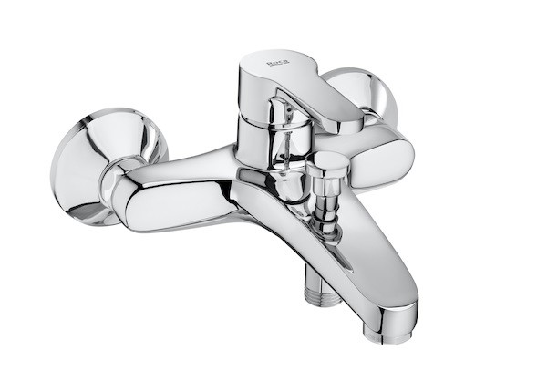 Roca Arola bateria wannowa ścienna chrom A5A026AC0K