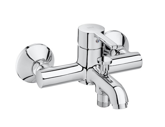 Roca Carelia bateria wannowa ścienna chrom A5A028AC0K