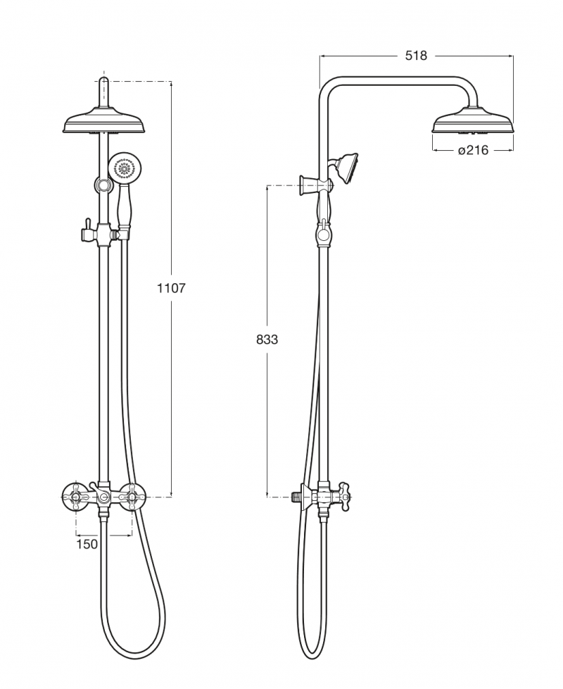 Roca Carmen kolumna prysznicowa z deszczownicą chrom A5A974BC00