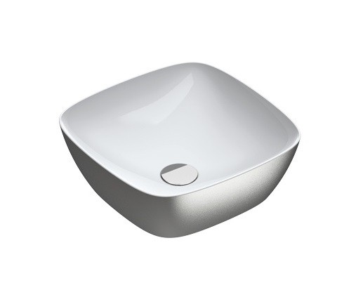 Catalano Green LUX 40 umywalka stawiana na blat 40x40 silver/white srebrny/biały 140APGRLXBA