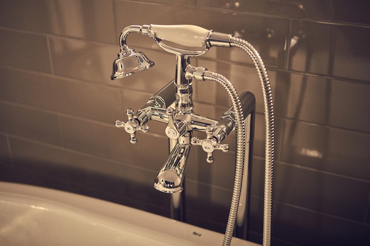 Roca Carmen bateria wannowa wolnostojąca retro chrom A5A274BC00