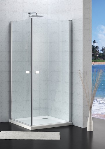 Roca Capital drzwi do wnęki wahadłowe 100 cm chrom przeźroczyste MaxiClean AM4710012M