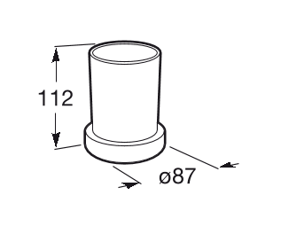 Roca Tempo pojemnik na szczoteczki szkło/chrom A817022001