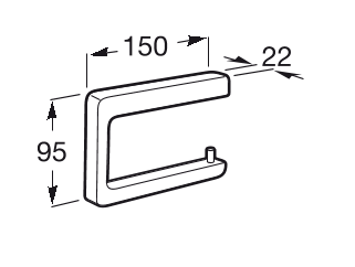 Roca Tempo wieszak na papier toaletowy chrom A817034001