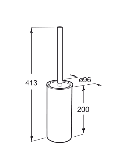 Roca Tempo szczotka WC metalowa kompletna stojąca A817038001